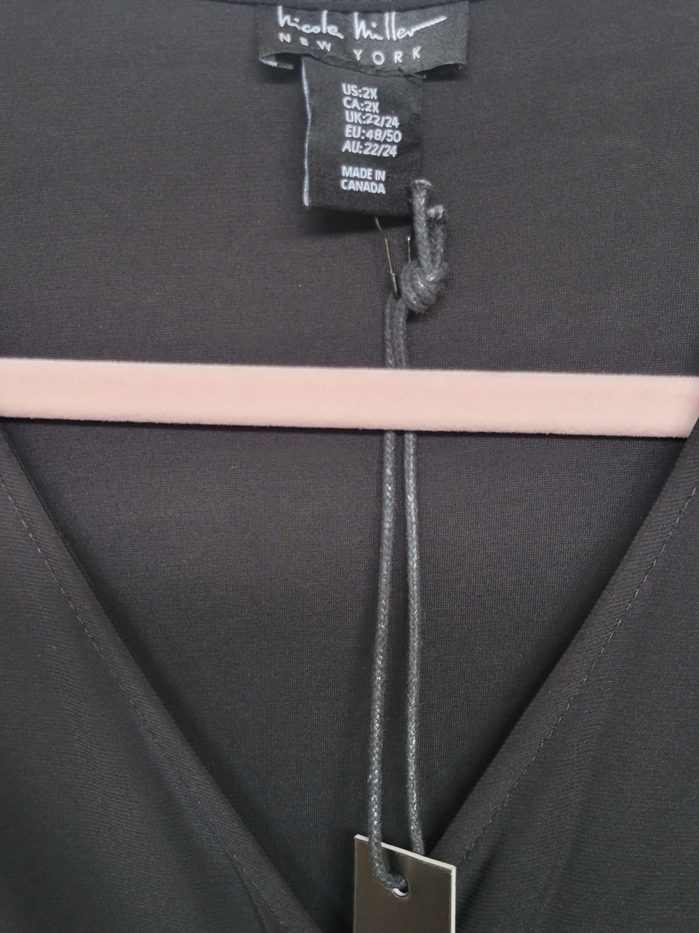 Nicole Miller Black Maxi Wrap Dress - Picture 5 of 5